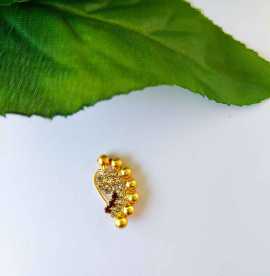 Gold Plated Pearl Nath For Women, $ 12