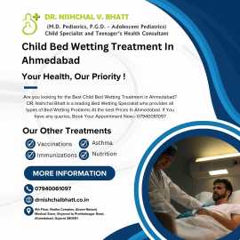 Child Bed Wetting Treatment in Ahmedabad	, Ahmedabad