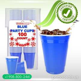 Blue Disposable Plastic Cups for Party & Packa, Brooklyn