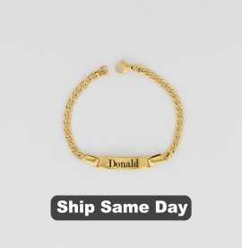 Custom Bar Chain Bracelet, $ 16