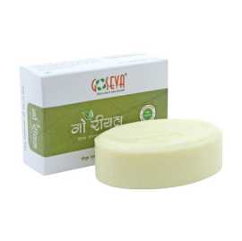 Cow urine soap at Goseva, Rp 30