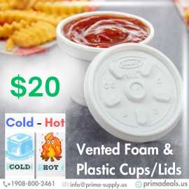 Dart Vented Foam Plastic Lids, for 8oz Hot/Cold Fo, $ 20