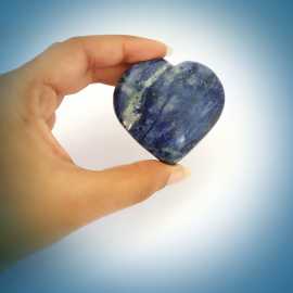 Natural Lapis Lazuli Crystal Stone Heart, Los Angeles