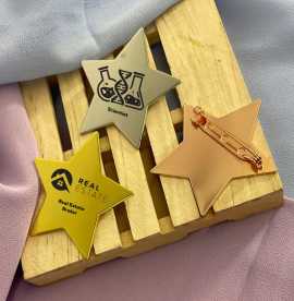 Custom Handwriting Brooch And Engraved Lapel Pins, $ 12