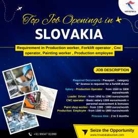 Job Vacancies in Slovakia: Forklift, CNC, and More, Ahmedabad