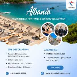 Apply for Hotel & Warehouse Jobs in Albania, Ahmedabad