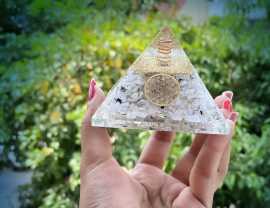 Moonstone Orgonite Pyramid For Creativity, Los Angeles