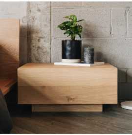 Elegant Oak Wood Bedside Table Handcrafted Charm w, ps 0