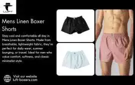 Mens Linen Boxer Shorts