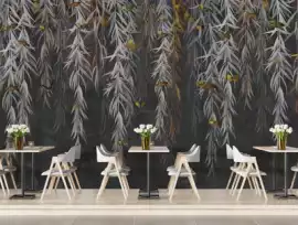 Elegant Touch: Golden Leaves Wallpaper for Modern , ₹ 129