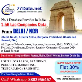 77 Data: Download the List of Delhi SME Database, Delhi