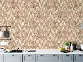 Light Sand Dancing Tiger Zigzag Wallpaper, ¥ 129
