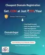 Cheapest Domain Registration – Get .COM at ₹999/yr, Noida