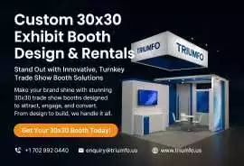 Custom 30x30 Exhibit Booth Design & Rentals, Chicago