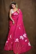 Elegant Aesthetic Pink Handloom Cotton Saree, ₹ 1,611