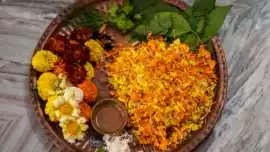 Hindu Priest Leading Satyanarayan Katha