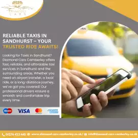 Book Cheap Taxi in Camberley with Diamond Cars, Camberley