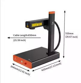 EM-Smart Basic 20/25W Fiber Laser Engraver, $ 1,499
