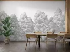 Grey Painted Jungle Wallpaper Mural, ₹ 129