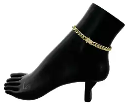 6 MM Monaco Lock Cuban Anklet, $ 9