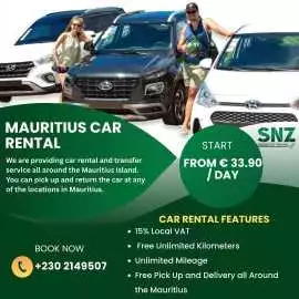 Cheap Car Rental in Mauritius—Free Pickup & Dr, Port Louis