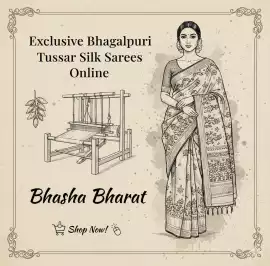 Exclusive Bhagalpuri Tussar Silk Sarees Online , Gurgaon
