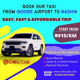 Book Our Taxi from Indore Airport to Nashik, Indore