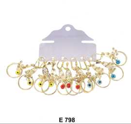 Duck Paw Butterfly Evil Eye Stoned Earring, $ 18