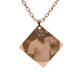 Engraved Square Necklace for Men, $ 19