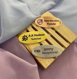 Custom Engraved Employee Name Tag Badge, $ 12