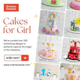 Birthday Cake for Girls | Creme Castle, Gurgaon