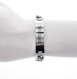 10 MM Thick Engraved Chain Link Bracelet, $ 27