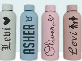 Personalized Engraved Name Water Bottle, ps 25