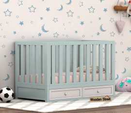 Baby Cot Bed with Elegant Baby Bed Design – Wooden, Rp 24,989