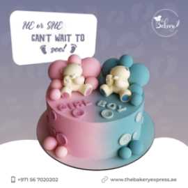 Sweet Beginnings: A Delightful Cake for a Baby Sho, Dubai