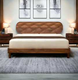 Sophisticated Walnut Wood Bed – The Epitome of Com, ps 0