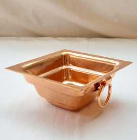 Copper Hawan Yagya Kund with Handles for Hindu Rit, Los Angeles