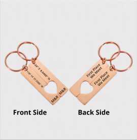Personalized Couples Keychain - Matching Keyring, ps 23