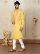 Shop Stylish Haldi Outfits for Men by Laromani Off, Delhi