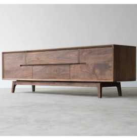 Walnut Wood TV Cabinet with Sideboard for Stylish , ps 0