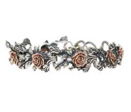 sterling silver rose bracelet – Shop Now at Sofia , $ 1,150