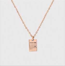 Custom Engraved Birth Date Necklace | Birthday Gif, $ 23