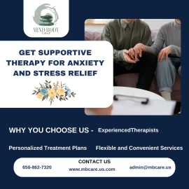 Get Supportive Therapy for Anxiety and Stress , Palo Alto