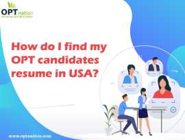 How do I find my OPT candidates resume in USA?, New York