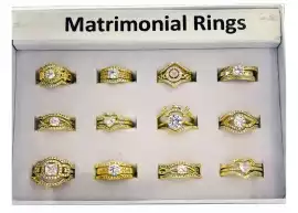 Triple Matrimonial CZ Stones Ring, $ 57