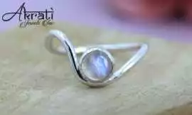 Blue Moonstone Sterling Silver Rings: Akrati jewel, $ 399