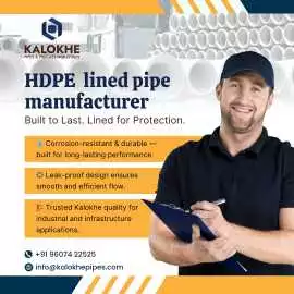 Best HDPE Lined Pipe Manufacturer | Kalokhe Pipes , Pune