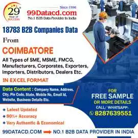 Top List of Companies in Coimbatore - 99Datacd, Delhi
