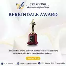 Beautiful Berkindale Award Trophies, Cowansville