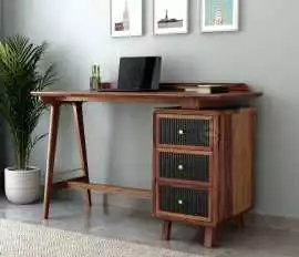 Gulliver Writing Desk | 3-Drawer Sheesham Wood Stu, ₹ 21,499
